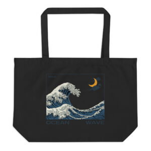 "Waves" Large organic tote bag