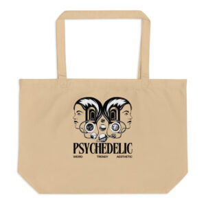 Psychedelic Large organic tote bag