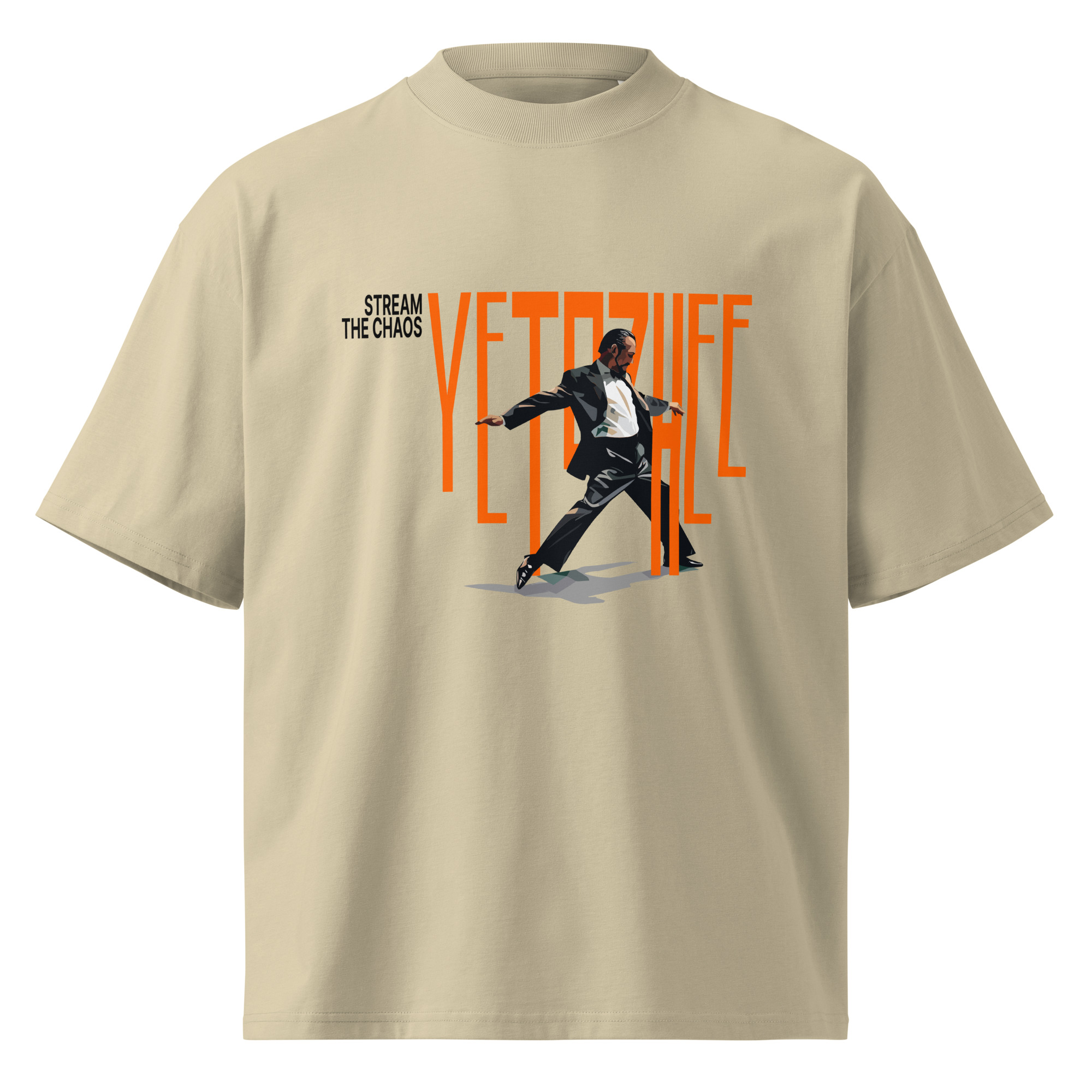 Yetozhee Dancer Unisex organic oversized high neck t-shirt - Image 2