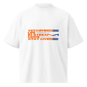 Yetozhee life in stream Unisex organic oversized t-shirt