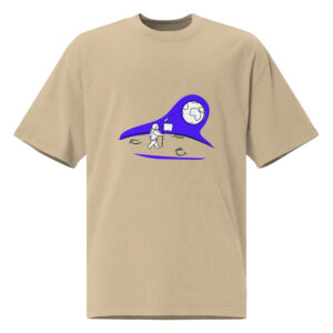 Man on the Moon Oversized faded t-shirt