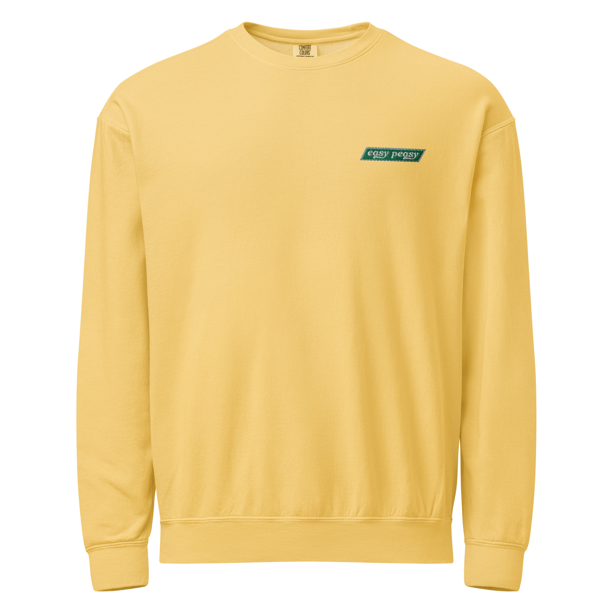 Easy Peasy Unisex garment-dyed fleece crewneck sweatshirt